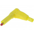 ; Plug; 4mm banana; 32A; yellow; insulated; 40mm; for cable; 
