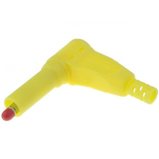 ; Plug; 4mm banana; 32A; yellow; insulated; 40mm; for cable; ; Plug; 4mm banana; 32A; yellow; insulated; 40mm; for cable;