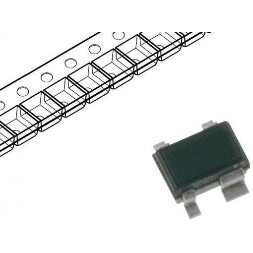 BAS28WH6327XTSA1; Diode: switching; SMD; 85V; 0.2A; Package: reel,tape; SOT343; 250mW; INFINEON TECHNOLOGIES