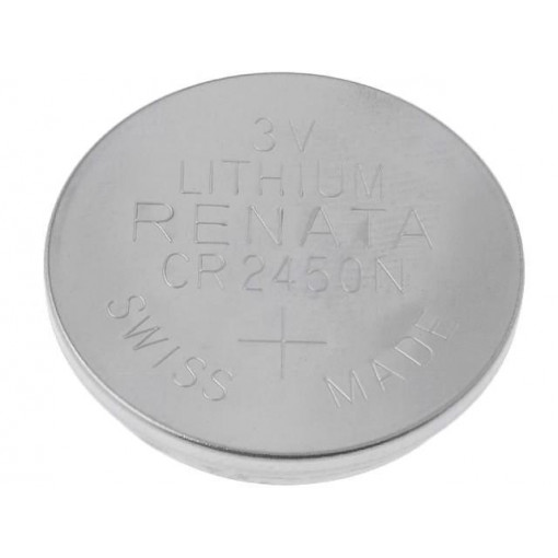 CR2450N; Battery: lithium; 3V; CR2450,coin; Ø24x5mm; 540mAh; RENATA