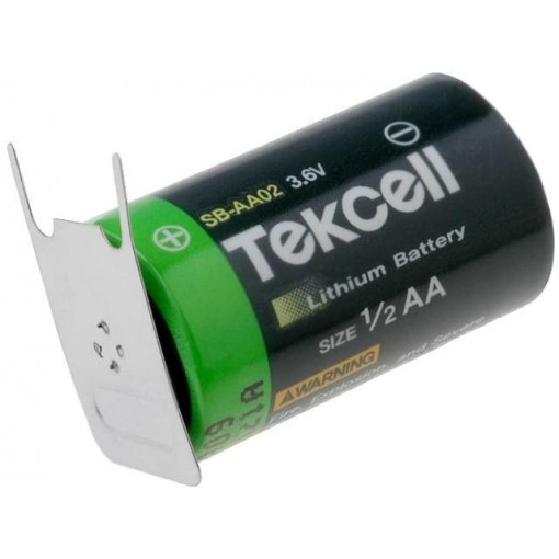 SB-AA02 PF; Battery: lithium; 3.6V; 1/2AA; for PCB; Ø14.3x24.6mm; 1200mAh; TEKCELL SB-AA02 PF; Battery: lithium; 3.6V; 1/2AA; for PCB; Ø14.3x24.6mm; 1200mAh; TEKCELL