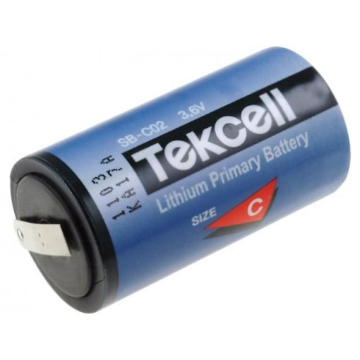 ; Battery: lithium; 3.6V; C; soldering lugs; Ø25.6x49.5mm; 8500mAh; TEKCELL ; Battery: lithium; 3.6V; C; soldering lugs; Ø25.6x49.5mm; 8500mAh; TEKCELL