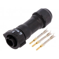 BB-03BFMA-QL8LPP; Connector: circular; male; plug; crimped; PIN: 3; 18AWG÷16AWG; IP68; AMPHENOL BB-03BFMA-QL8LPP; Connector: circular; male; plug; crimped; PIN: 3; 18AWG÷16AWG; IP68; AMPHENOL