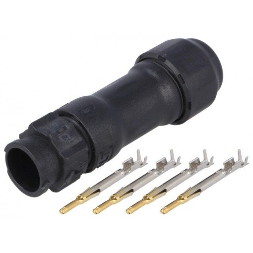 BB-04BMMA-QL8LPP; Connector: circular; male; plug; crimped; PIN: 4; 18AWG÷16AWG; IP68; AMPHENOL BB-04BMMA-QL8LPP; Connector: circular; male; plug; crimped; PIN: 4; 18AWG÷16AWG; IP68; AMPHENOL