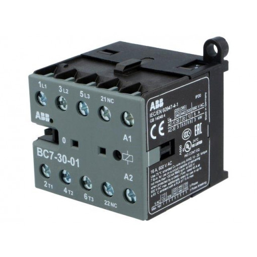 GJL1313001R0011; Contactor: 3-pole; NO x3; Auxiliary contacts: NC; 24VDC; 7A; BC7; ABB