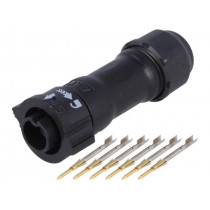 BD-06BFMA-QL8MP0; Connector: circular; male; plug; crimped; PIN: 6; 22AWG÷20AWG; IP68; AMPHENOL BD-06BFMA-QL8MP0; Connector: circular; male; plug; crimped; PIN: 6; 22AWG÷20AWG; IP68; AMPHENOL