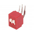 BD02AV; Switch: DIP-SWITCH; Poles number: 2; OFF-ON; 0.025A/25VDC; Pos: 2; C&K BD02AV; Switch: DIP-SWITCH; Poles number: 2; OFF-ON; 0.025A/25VDC; Pos: 2; C&K