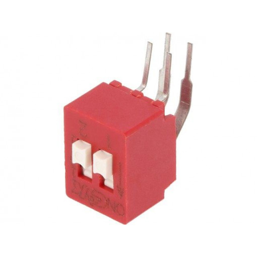 BD02AV; Switch: DIP-SWITCH; Poles number: 2; OFF-ON; 0.025A/25VDC; Pos: 2; C&K
