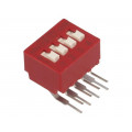 BD04AV; Switch: DIP-SWITCH; Poles number: 4; OFF-ON; 0.025A/25VDC; Pos: 2; C&K BD04AV; Switch: DIP-SWITCH; Poles number: 4; OFF-ON; 0.025A/25VDC; Pos: 2; C&K