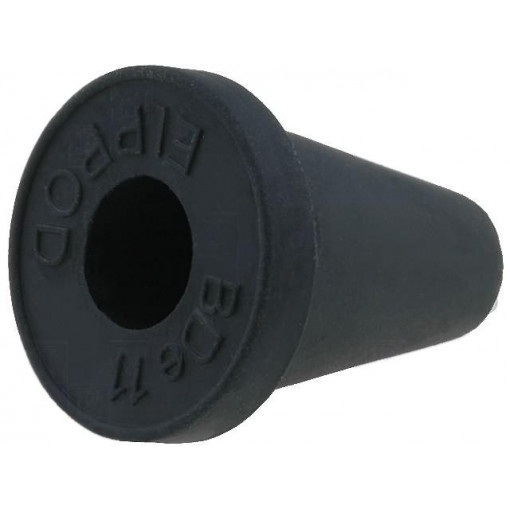; Grommet; Ømount.hole: 16.5mm; rubber; black; Panel thick: max.2mm; 