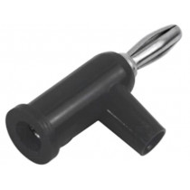 ; Plug; 4mm banana; 24A; 60VDC; black; Connection: 4mm socket; 39mm; 