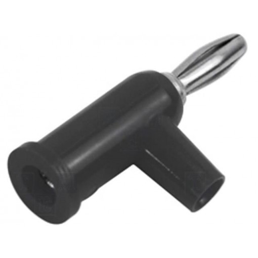 ; Plug; 4mm banana; 24A; 60VDC; black; Connection: 4mm socket; 39mm; 