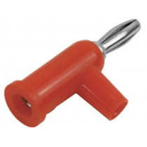 ; Plug; 4mm banana; 24A; 60VDC; red; Connection: 4mm socket; 39mm; 