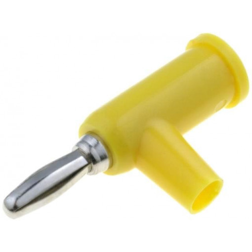 ; Plug; 4mm banana; 24A; 60VDC; yellow; Connection: 4mm socket; 39mm; 