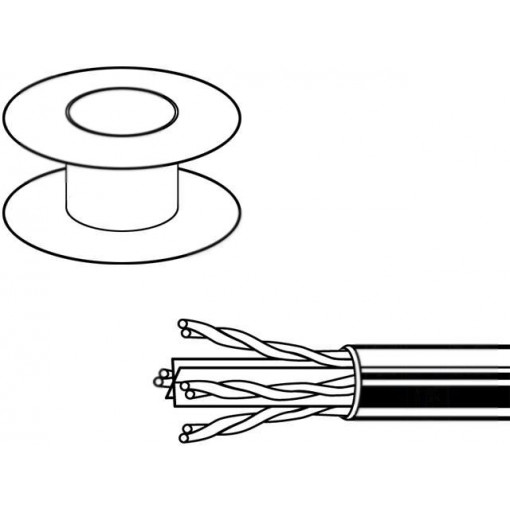 BL-7965E.01A305; Wire; U/UTP; 6; solid; Cu; 4x2x23AWG; PVC; blue; 305m; BELDEN