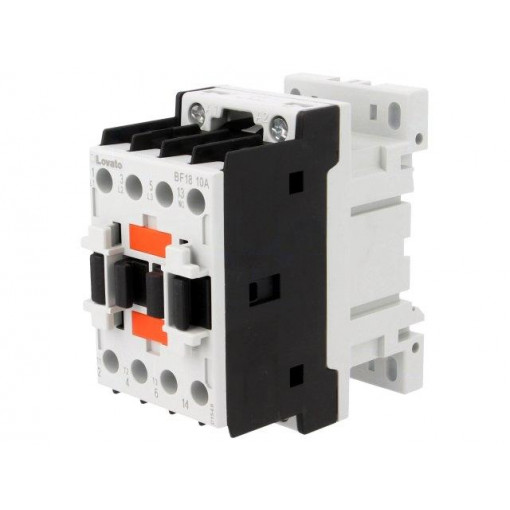 BF1810A024; Contactor: 3-pole; NO x3; Auxiliary contacts: NO; 24VAC; 18A; DIN; LOVATO ELECTRIC