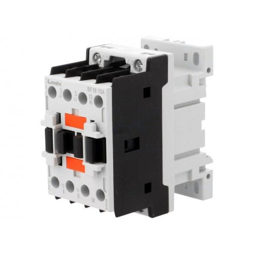 BF1810A230; Contactor: 3-pole; NO x3; Auxiliary contacts: NO; 230VAC; 18A; DIN; LOVATO ELECTRIC
