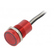 MC16MORGR; Switch: capacitive; Pos: 2; SPST-NO; 0.01A/12VDC; IP68; OFF-(ON); BULGIN