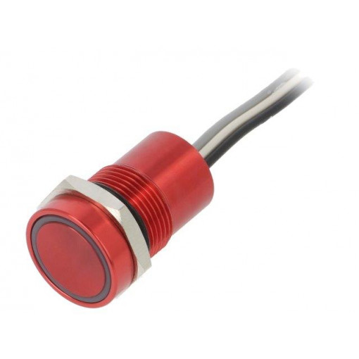 MC16MORGR; Switch: capacitive; Pos: 2; SPST-NO; 0.01A/12VDC; IP68; OFF-(ON); BULGIN