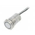 MC19LCSGR; Switch: capacitive; Pos: 2; SPST-NC; 0.01A/12VDC; IP68; ON-OFF; 20mΩ; BULGIN