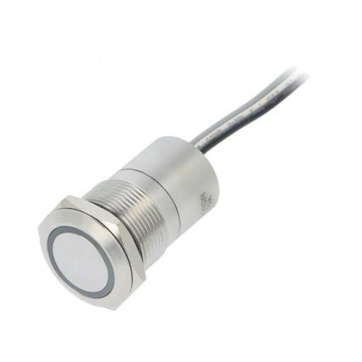 MC19LCSGR; Switch: capacitive; Pos: 2; SPST-NC; 0.01A/12VDC; IP68; ON-OFF; 20mΩ; BULGIN