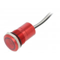 MC19LORGR; Switch: capacitive; Pos: 2; SPST-NO; 0.01A/12VDC; IP68; OFF-ON; red; BULGIN
