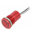 MC19LORRG; Switch: capacitive; Pos: 2; SPST-NO; 0.01A/12VDC; IP68; OFF-ON; red; BULGIN