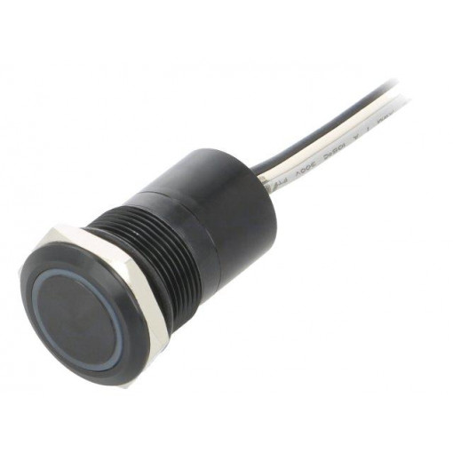 MC19MCBRG; Switch: capacitive; Pos: 2; SPST-NC; 0.01A/12VDC; IP68; ON-(OFF); BULGIN