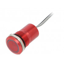 MC19MCRGR; Switch: capacitive; Pos: 2; SPST-NC; 0.01A/12VDC; IP68; ON-(OFF); BULGIN