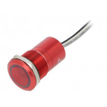 MC19MCRRG; Switch: capacitive; Pos: 2; SPST-NC; 0.01A/12VDC; IP68; ON-(OFF); BULGIN