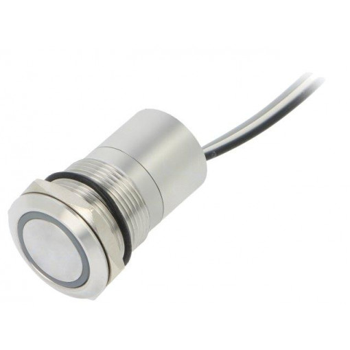 MC19MCSGR; Switch: capacitive; Pos: 2; SPST-NC; 0.01A/12VDC; IP68; ON-(OFF); BULGIN