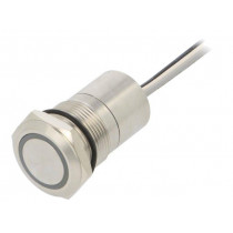 MC19MCSRG; Switch: capacitive; Pos: 2; SPST-NC; 0.01A/12VDC; IP68; ON-(OFF); BULGIN