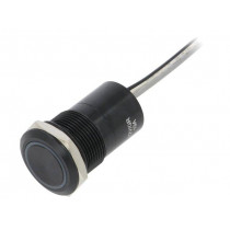 MC19MOBGR; Switch: capacitive; Pos: 2; SPST-NO; 0.01A/12VDC; IP68; OFF-(ON); BULGIN