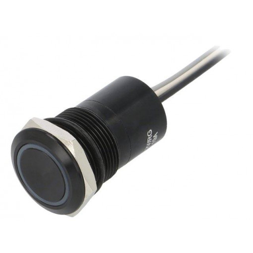 MC19MOBRG; Switch: capacitive; Pos: 2; SPST-NO; 0.01A/12VDC; IP68; OFF-(ON); BULGIN