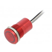 MC19MORGR; Switch: capacitive; Pos: 2; SPST-NO; 0.01A/12VDC; IP68; OFF-(ON); BULGIN