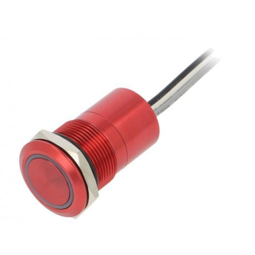 MC19MORGR; Switch: capacitive; Pos: 2; SPST-NO; 0.01A/12VDC; IP68; OFF-(ON); BULGIN