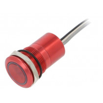 MC19MORRG; Switch: capacitive; Pos: 2; SPST-NO; 0.01A/12VDC; IP68; OFF-(ON); BULGIN