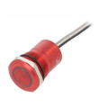 MC22LORGR; Switch: capacitive; Pos: 2; SPST-NO; 0.01A/12VDC; IP68; OFF-ON; red; BULGIN