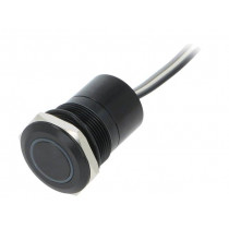 MC22MCBGR; Switch: capacitive; Pos: 2; SPST-NC; 0.01A/12VDC; IP68; ON-(OFF); BULGIN