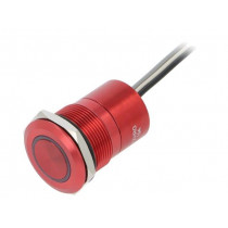 MC22MCRRG; Switch: capacitive; Pos: 2; SPST-NC; 0.01A/12VDC; IP68; ON-(OFF); BULGIN