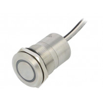 MC22MCSRG; Switch: capacitive; Pos: 2; SPST-NC; 0.01A/12VDC; IP68; ON-(OFF); BULGIN