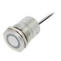 MC25LCSGR; Switch: capacitive; Pos: 2; SPST-NC; 0.01A/12VDC; IP68; ON-OFF; 20mΩ; BULGIN
