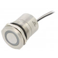 MC25LCSRG; Switch: capacitive; Pos: 2; SPST-NC; 0.01A/12VDC; IP68; ON-OFF; 20mΩ; BULGIN