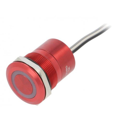 MC25LORRG; Switch: capacitive; Pos: 2; SPST-NO; 0.01A/12VDC; IP68; OFF-ON; red; BULGIN