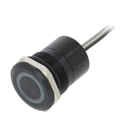 MC25MCBGR; Switch: capacitive; Pos: 2; SPST-NC; 0.01A/12VDC; IP68; ON-(OFF); BULGIN