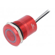 MC25MCRRG; Switch: capacitive; Pos: 2; SPST-NC; 0.01A/12VDC; IP68; ON-(OFF); BULGIN