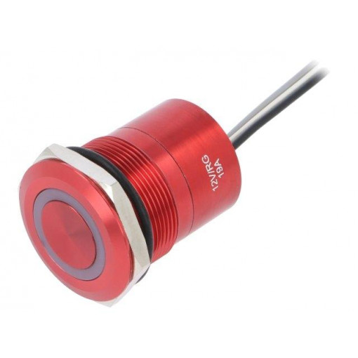 MC25MCRRG; Switch: capacitive; Pos: 2; SPST-NC; 0.01A/12VDC; IP68; ON-(OFF); BULGIN