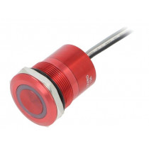 MC25MORRG; Switch: capacitive; Pos: 2; SPST-NO; 0.01A/12VDC; IP68; OFF-(ON); BULGIN