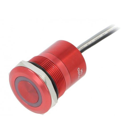 MC25MORRG; Switch: capacitive; Pos: 2; SPST-NO; 0.01A/12VDC; IP68; OFF-(ON); BULGIN