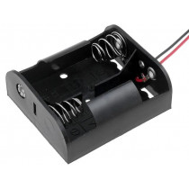 BH-221A; Holder; Leads: cables; Size: C,R14; Batt.no: 2; Colour: black; 150mm; COMF BH-221A; Holder; Leads: cables; Size: C,R14; Batt.no: 2; Colour: black; 150mm; COMF